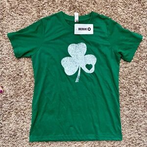 Ecru Kids Green Tee with Shamrock Design